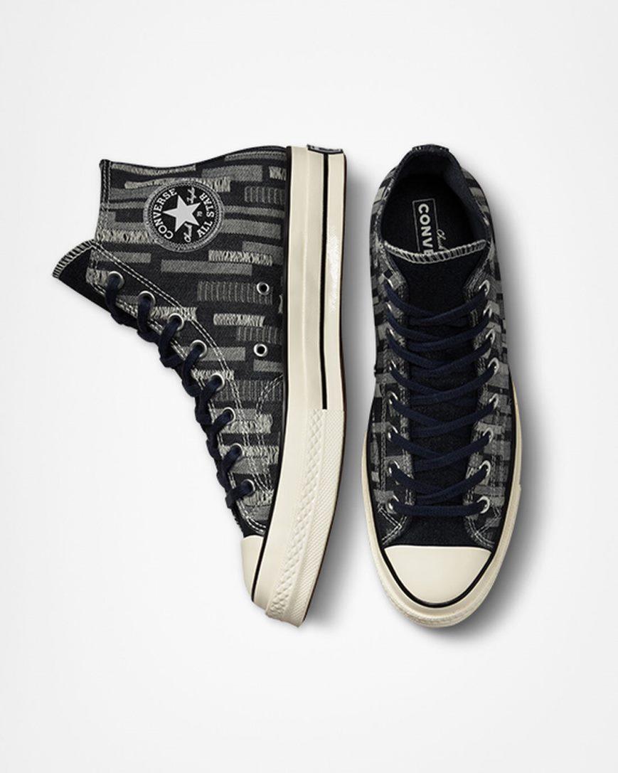 Men's Converse Chuck 70 Workwear Denim High Top Shoes Obsidian / Black | AU 1E9C6P